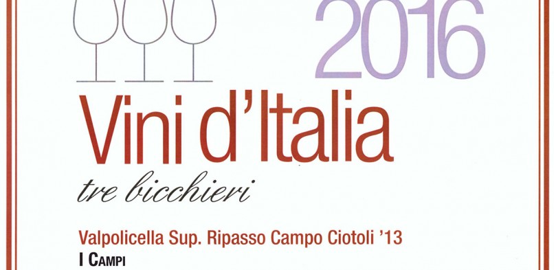 Valpolicella Ripasso Superiore Campo Ciotoli 2013 : un rosso da “Tre Bicchieri”!!!